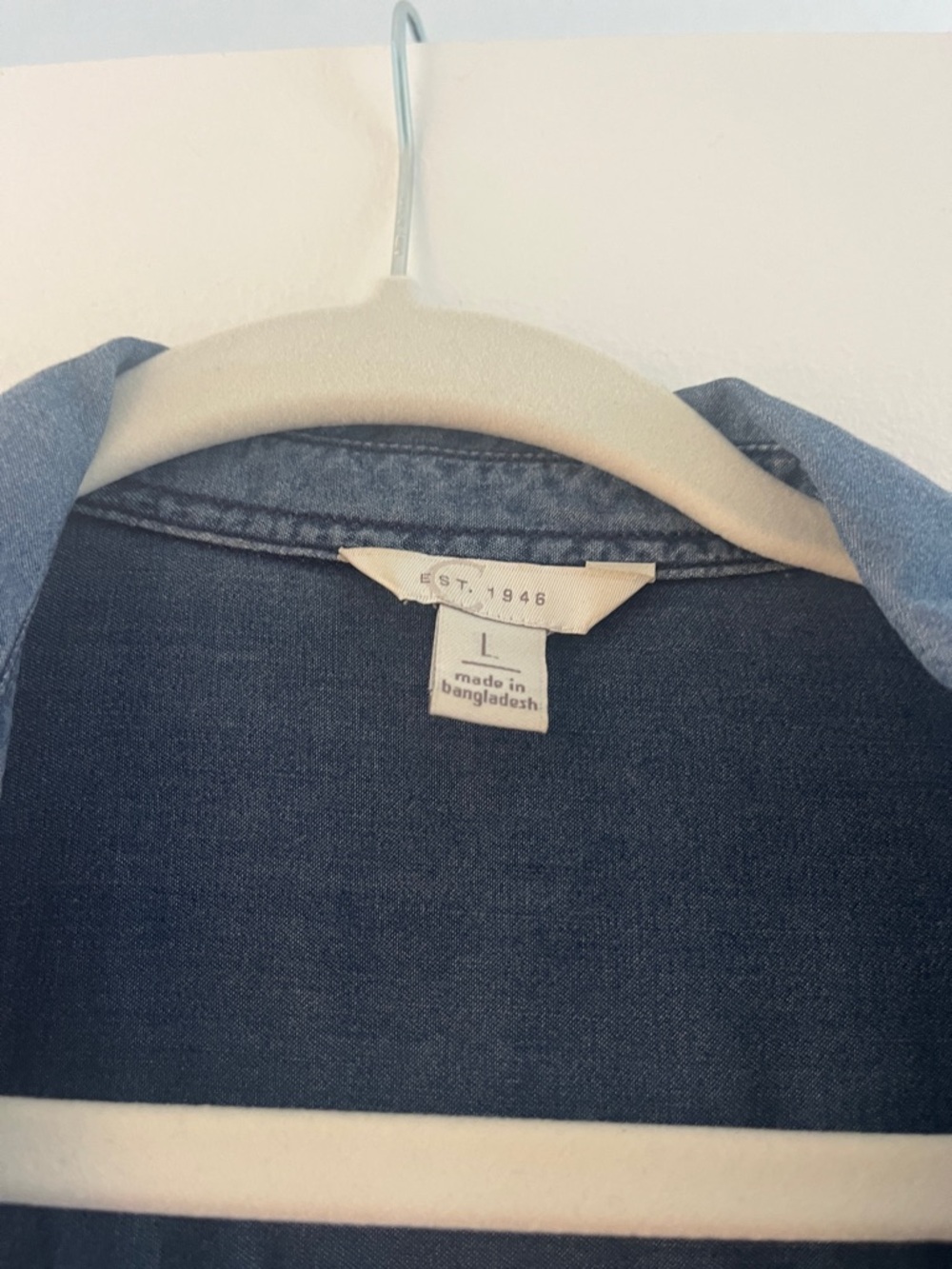 Cato Denim-Style Blue Wrap Blouse - Picture 2 of 4